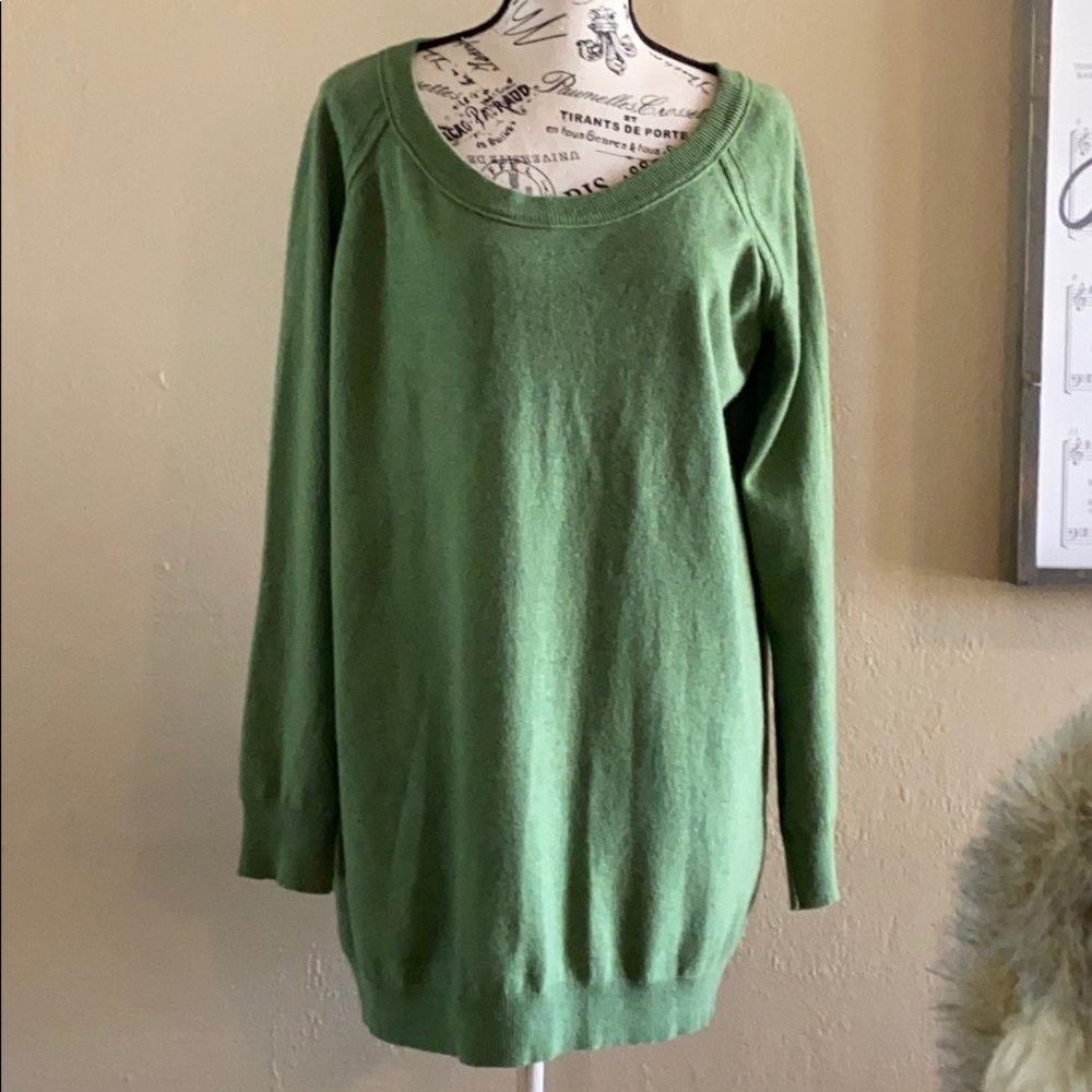 Inhabit Crew Neck Cashmere Green Sweater